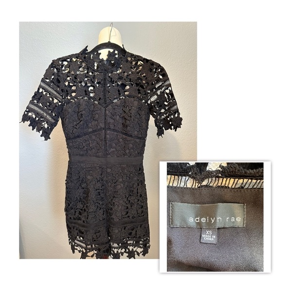 Adelyn Rae Pants - Adelyn Rae Romper Lace Details Women’s Size XS Black